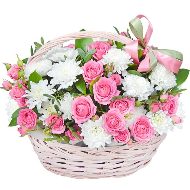 Букет цветов "Корзина Кэролайн"